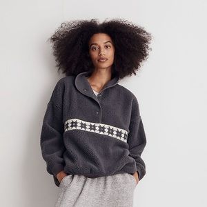 Madewell Sherpa Popover Top Size XXS
